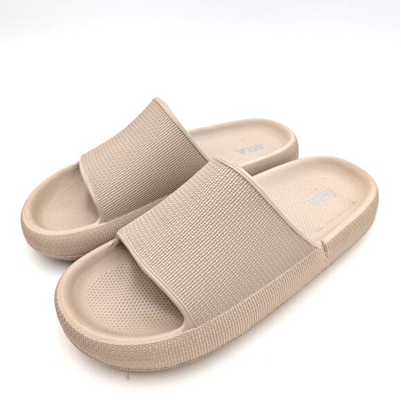 MIA Lexa Cloud Slide Flat Pool Sandal Waterproof Beige Women's Size US9 EU40 - Picture 1 of 9